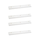 Set de 4 estantes repisa para cuadros de MDF blancos de 60 cm