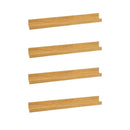 Set de 4 estantes repisa para cuadros de MDF natural de 60 cm