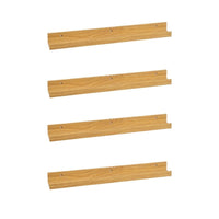 Set de 4 estantes repisa para cuadros de MDF natural de 60 cm