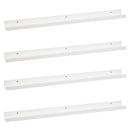 Set de 4 estantes repisa para cuadros de MDF blancos de 100 cm