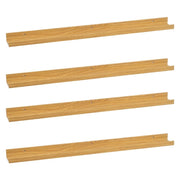 4 estantes flotantes de pared de madera color roble de 100x9,5x5 cm