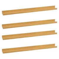 Set de 4 estantes repisa para cuadros de MDF natural de 100 cm