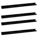 Set de 4 estantes repisa para cuadros de MDF negros de 100 cm