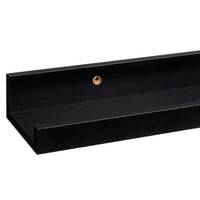Set de 4 estantes repisa para cuadros de MDF negros de 100 cm