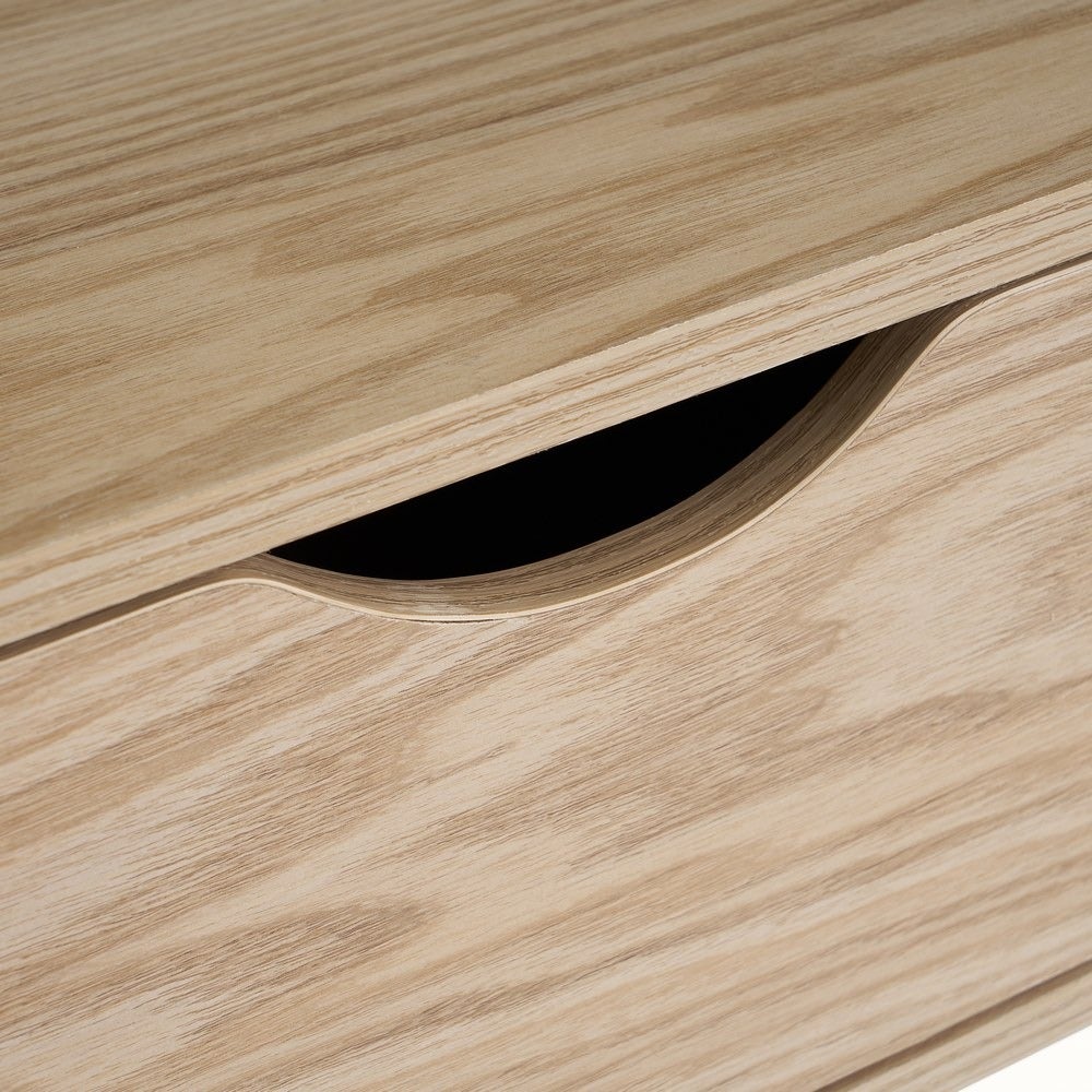 Set de 2 mesitas de noche de 1 cajón beige de MDF