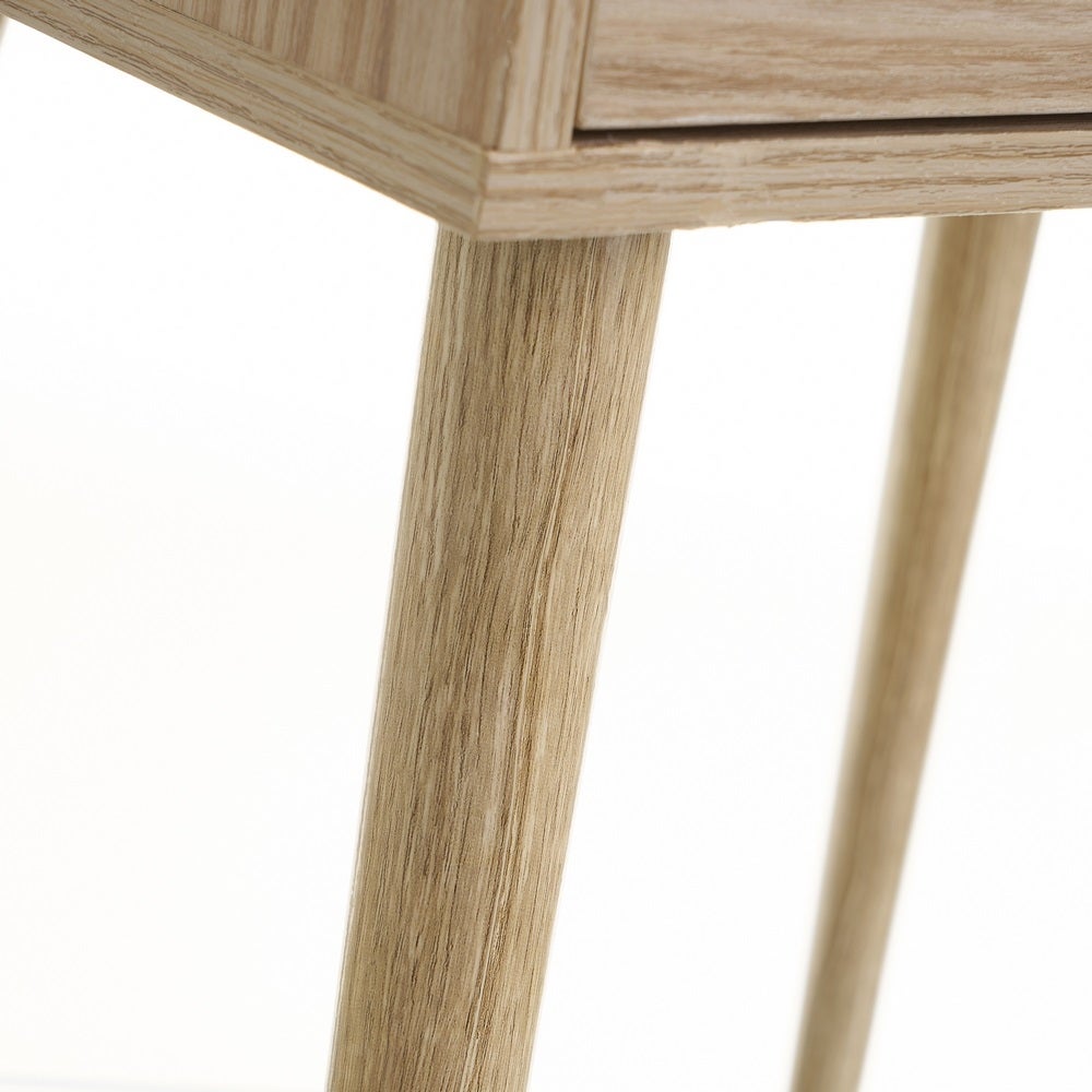 Set de 2 mesitas de noche de 1 cajón beige de MDF