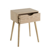 Set de 2 mesitas de noche de 1 cajón beige de MDF