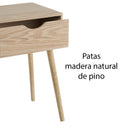 Set de 2 mesitas de noche de 1 cajón beige de MDF