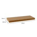 Set de 2 estantes flotantes de pared de MDF color roble de 60 cm