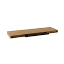 Conjunto de 2 prateleiras flutuantes de parede em MDF cor carvalho de 80 cm