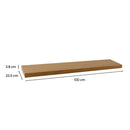 Set de 2 estantes flotantes de pared de MDF color roble de 100 cm
