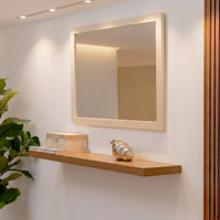 Set de 2 estantes flotantes de pared de MDF color roble de 100 cm