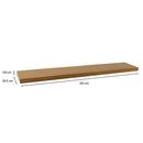 Set de 2 estantes flotantes de pared de MDF color roble de 120 cm