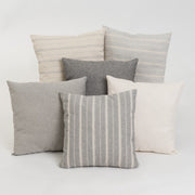 Conjunto de 6 almofadas decorativas de 45x45 cm cinzentas e bege com enchimento