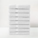 Juego de 8 toallas de baño color blanco de 140x70 cm de 550gr/m²