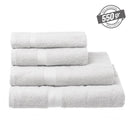 Juego de 8 toallas de baño color blanco de 140x70 cm de 550gr/m²