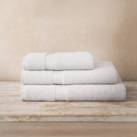 Juego de 8 toallas de baño color blanco de 140x70 cm de 550gr/m²