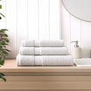 Juego de 8 toallas de baño color blanco de 140x70 cm de 550gr/m²