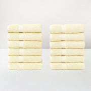 Conjunto de 12 Toalhas Creme 100x50 cm