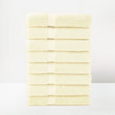 Juego de 8 toallas de baño color crema de 140x70 cm de 550gr/m²