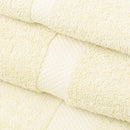 Juego de 8 toallas de baño color crema de 140x70 cm de 550gr/m²