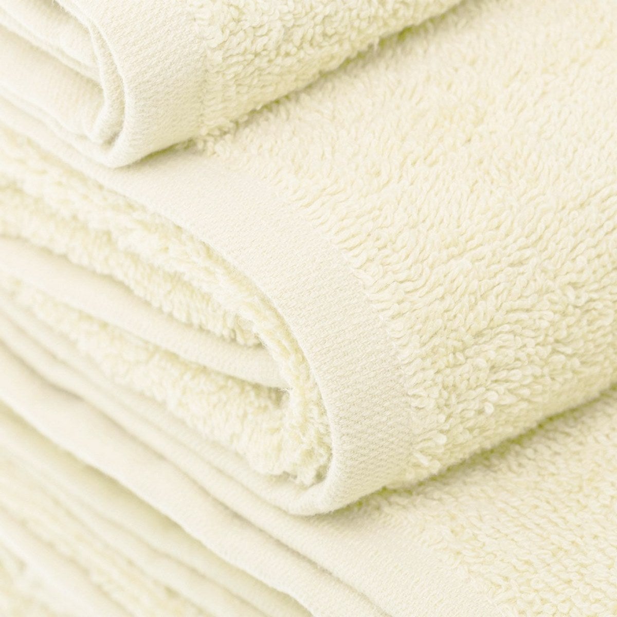Juego de 8 toallas de baño color crema de 140x70 cm de 550gr/m²