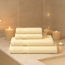 Juego de 8 toallas de baño color crema de 140x70 cm de 550gr/m²