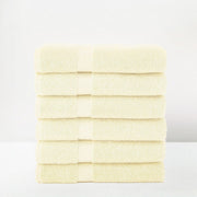 Conjunto de 6 Toalhas Creme 150x100cm