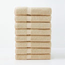 Juego de 8 toallas de baño color beige de 140x70 cm de 550gr/m²