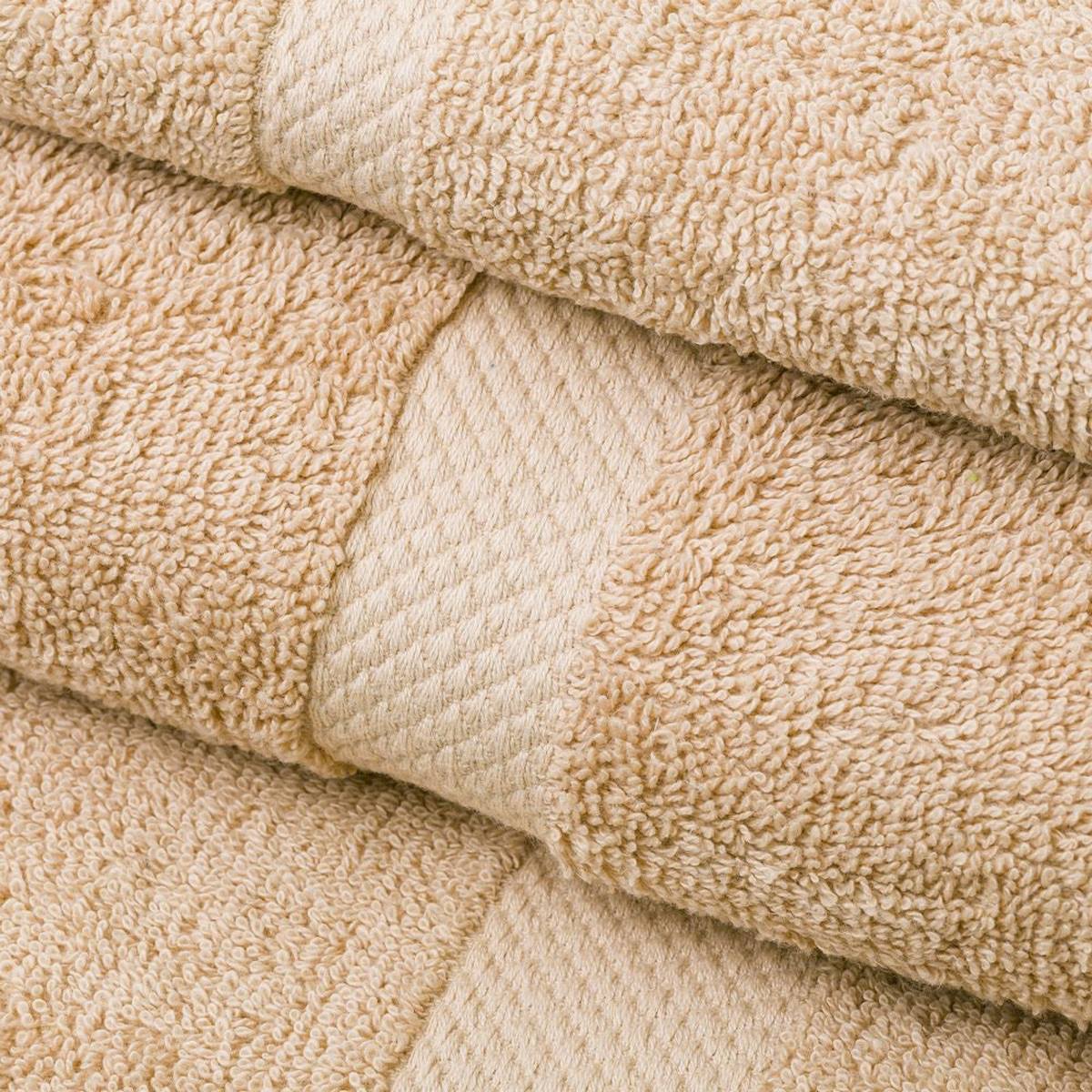 Juego de 8 toallas de baño color beige de 140x70 cm de 550gr/m²