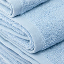 Juego de 8 toallas de baño color azul de 140x70 cm de 550gr/m²