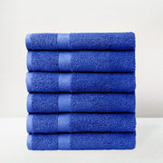 Conjunto de 6 Toalhas Azul 150x100 cm