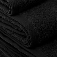 Juego de 8 toallas de baño color negro de 140x70 cm de 550gr/m²