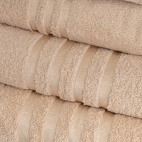 Juego de 8 toallas de baño color beige de 140x70 cm de 450gr/m²
