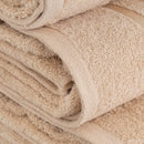Juego de 8 toallas de baño color beige de 140x70 cm de 450gr/m²
