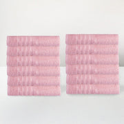 Juego de 12 Toallas Rosa 100x50cm