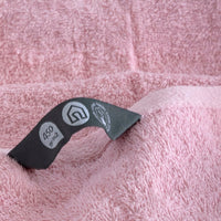 Juego de 12 toallas de lavabo color rosa de 100x50 cm de 450gr/m²