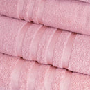 Juego de 8 toallas de baño color rosa de 140x70 cm de 450gr/m²