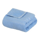 Juego de 8 toallas de baño color azul de 140x70 cm de 450gr/m²