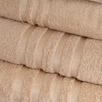 Set 12 Toallas Mano 100x50cm 100% Algodón 450g Beige