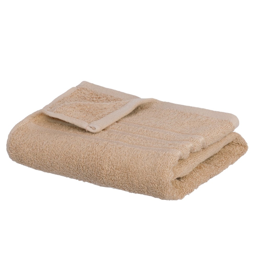 Set 12 Toallas Mano 100x50cm 100% Algodón 450g Beige
