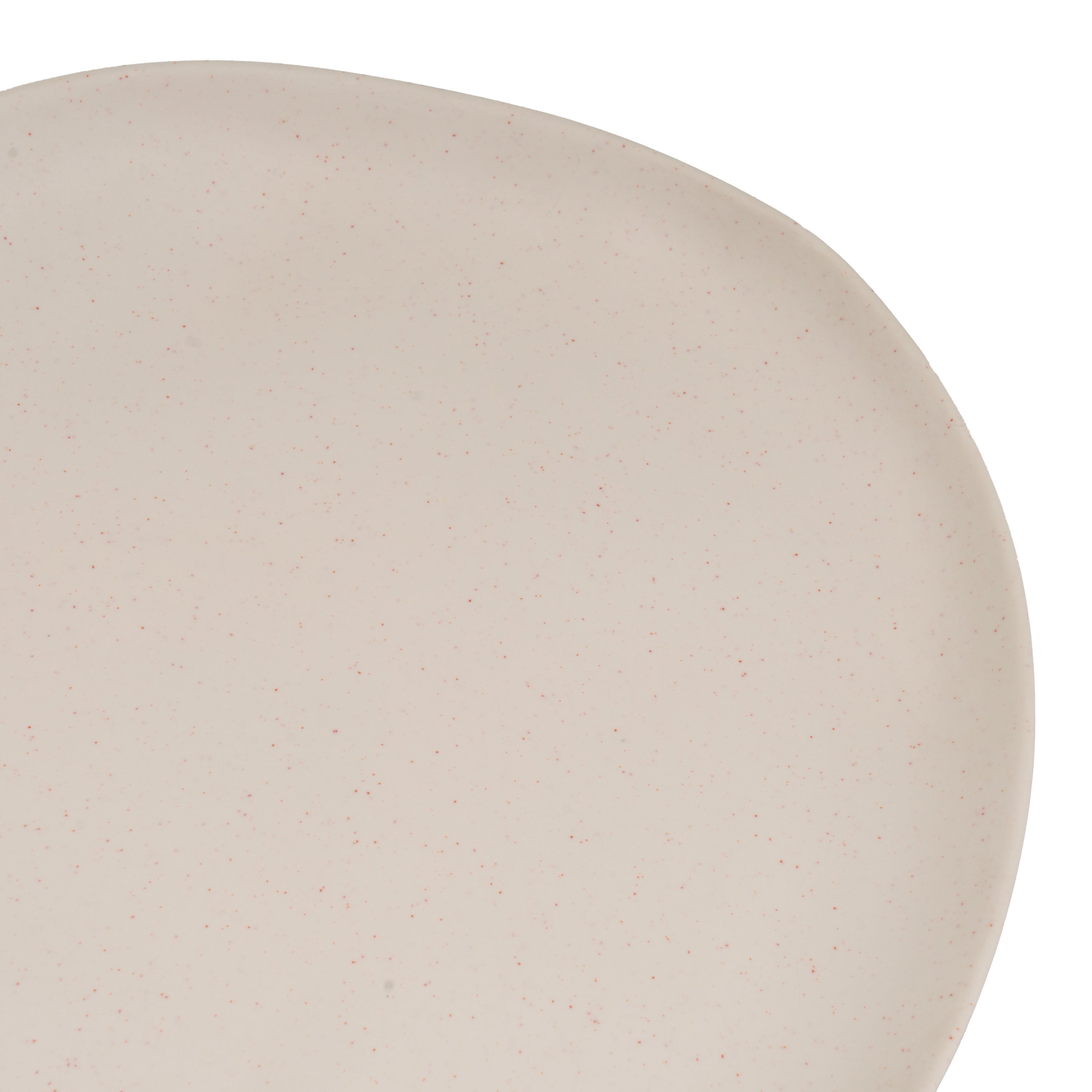 Juego de 12 platos llanos de melamina beige de 28 cm