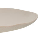 Juego de 12 platos llanos de melamina beige de 28 cm