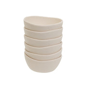 Conjunto de 6 tigelas pequenas de melamina bege de 11 cm