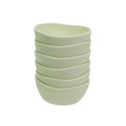 Juego de 6 boles pequeños de melamina verde de 11 cm