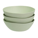Juego de 3 ensaladeras de melamina verde de 23 cm