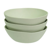 Juego de 3 ensaladeras de melamina verde de 23 cm