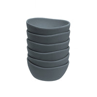 Juego de 6 boles pequeños de melamina azul de 11 cm