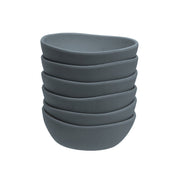 Conjunto de 6 tigelas grandes de melamina azul de 16 cm
