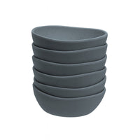Juego de 6 boles grandes de melamina azul de 16 cm